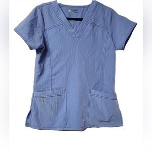 Scrub Top Light Blue  Large Four Stretch  6214A